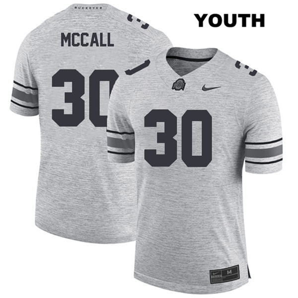 Ohio State Buckeyes Youth Demario McCall #30 Gray Authentic Nike College NCAA Stitched Football Jersey JX19R38GL